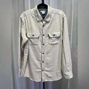 Carbon2cobalt oatmeal button cotton shirt | size large